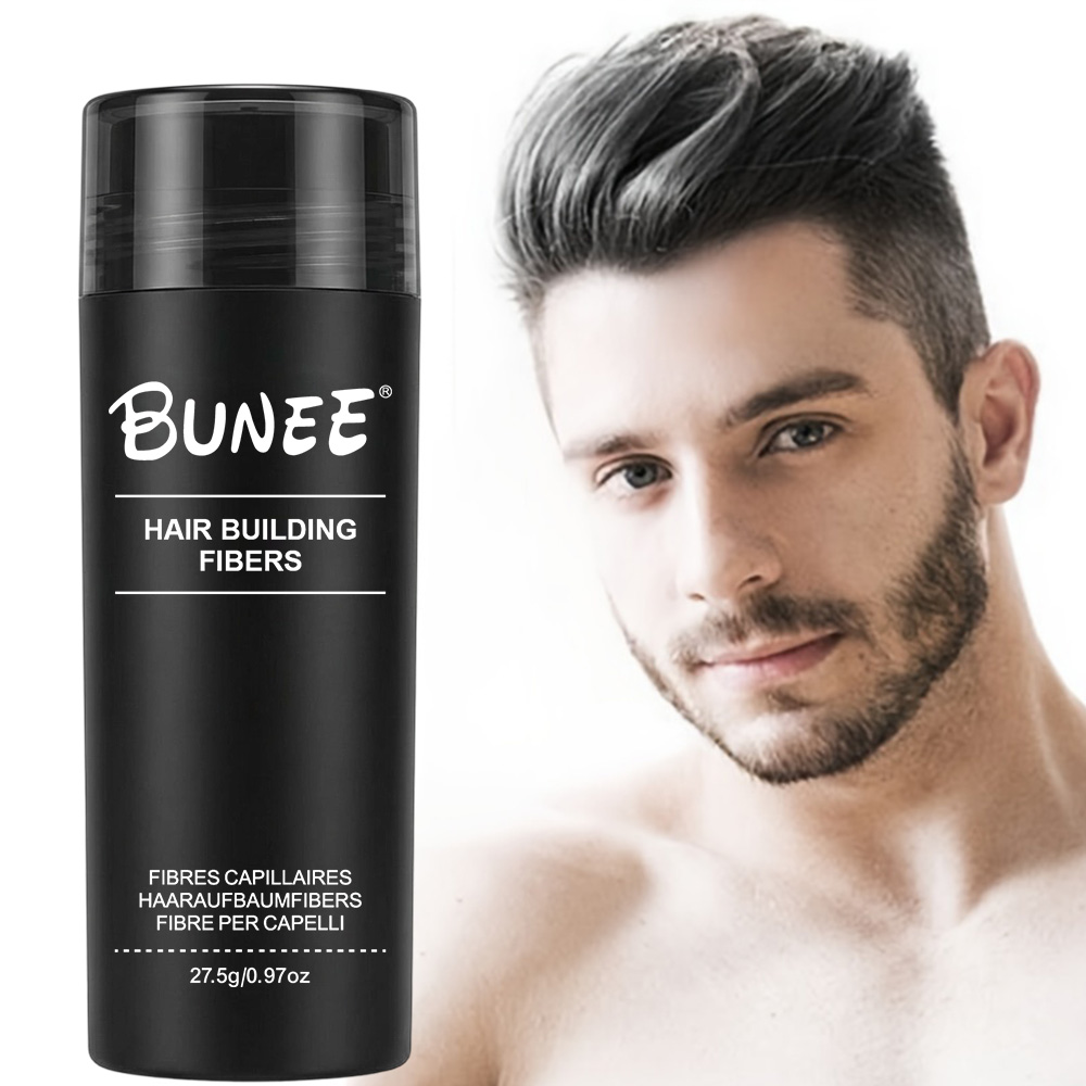 Hair Care Products - BUNEEヘアファイバー 27.5g：男性用自然な増毛ファイバー、薄毛部分用、分け目を埋め、27.5gのファイバーパウダー入り。