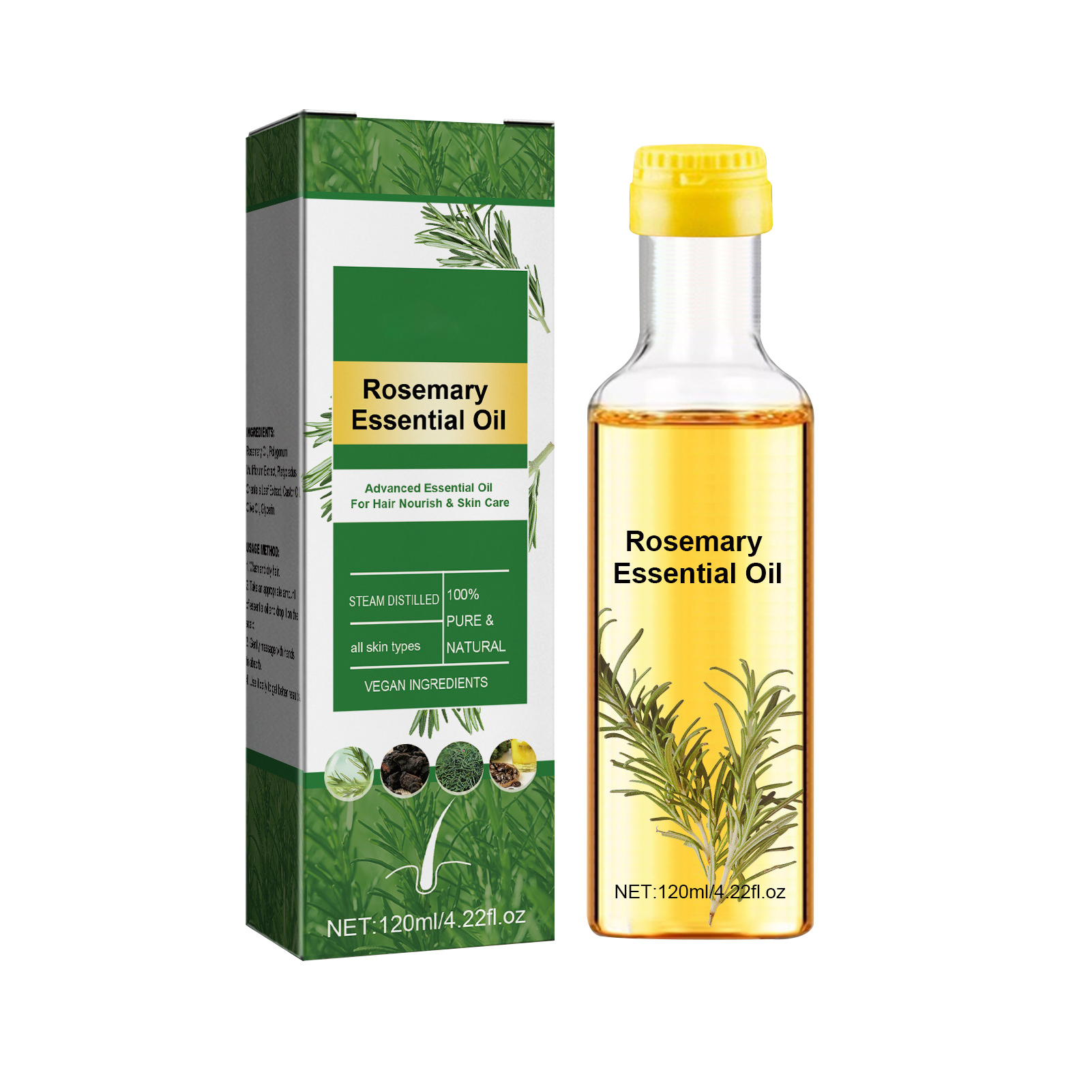 Hair Care Natural Ingredients - 髪の成長のためのエッセンシャルオイル,肌の滑らかな血清