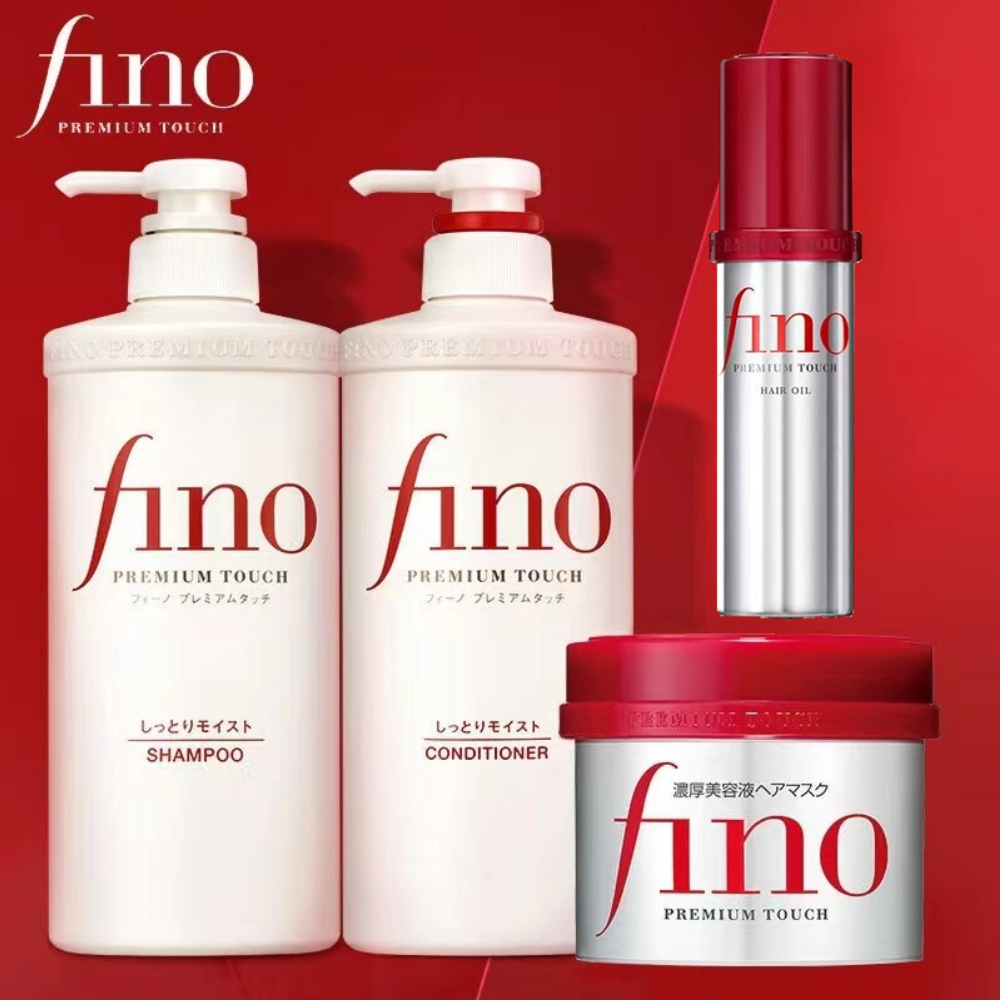 Hair Care Korean Products - フィノプレミアムタッチヘアケアセット - 550ml コラーゲンケラチンシャンプー＆コンディショナー、230g シャイニーヘアマスク、乾燥ダメージヘア補修