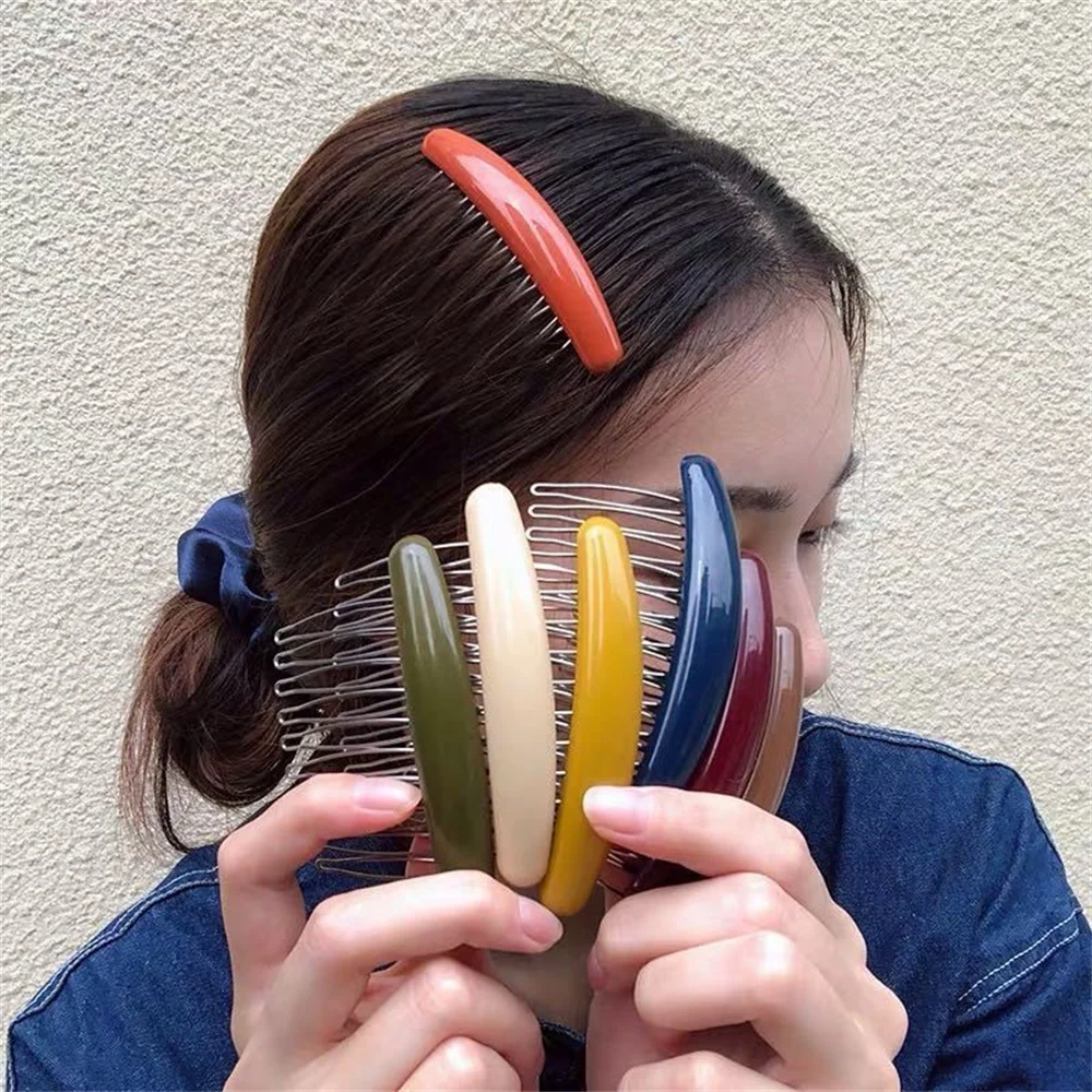 Hair Care Korean Products - 女性のためのヴィンテージバナナコームクリップ,モノクロ,ヘアピース,韓国のヘアアクセサリー,新しいコレクション
