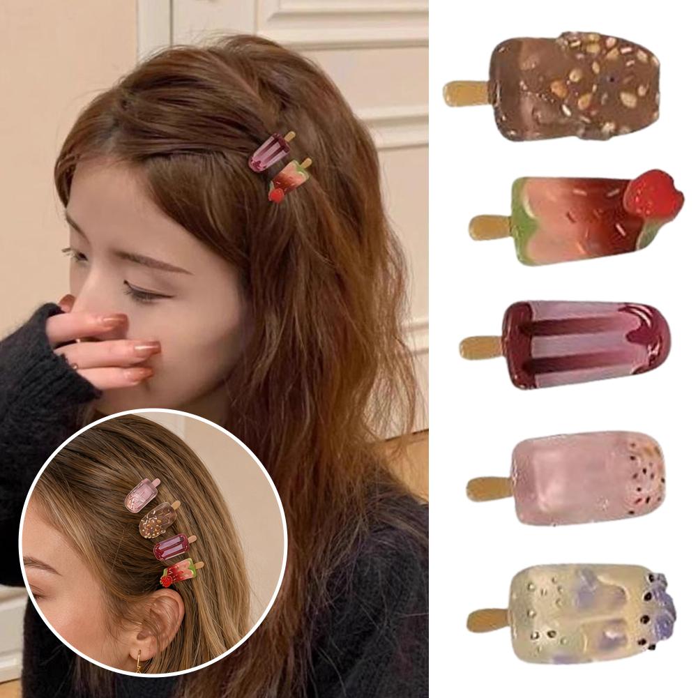10個入りアイスクリームヘアクリップセット、キュートなアイス - Hair Care Lotion のレビューと価格