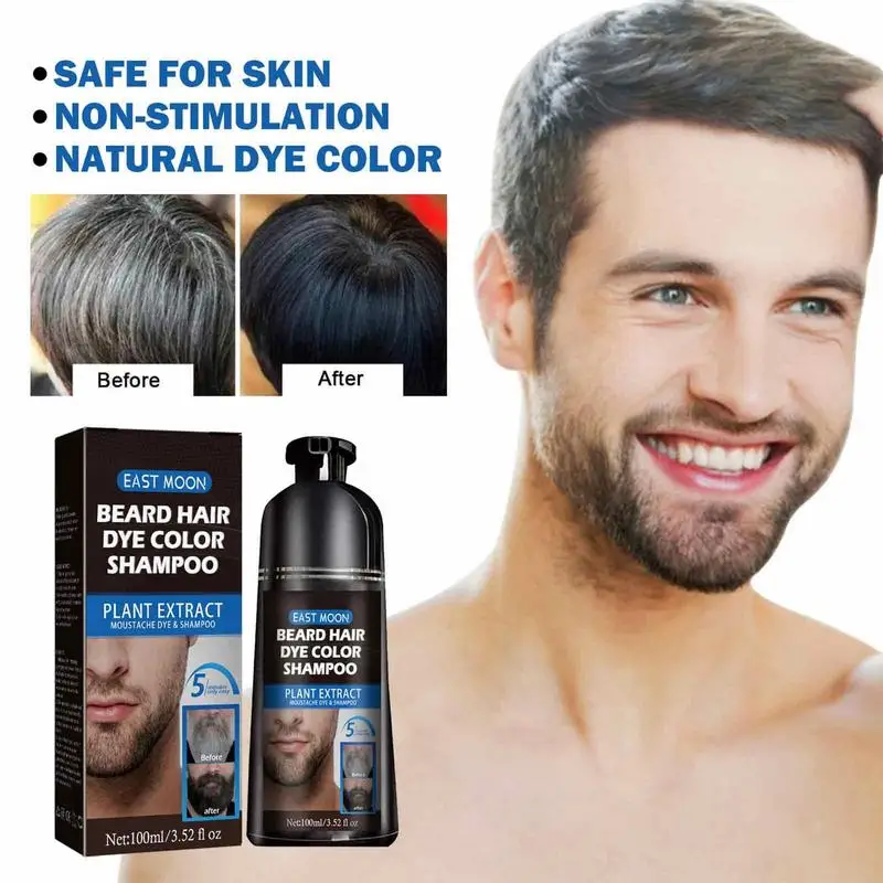 100 ミリリットルハーブエキス高速永久黒染料白髪シャンプー - Hair Care Organic のレビューと価格