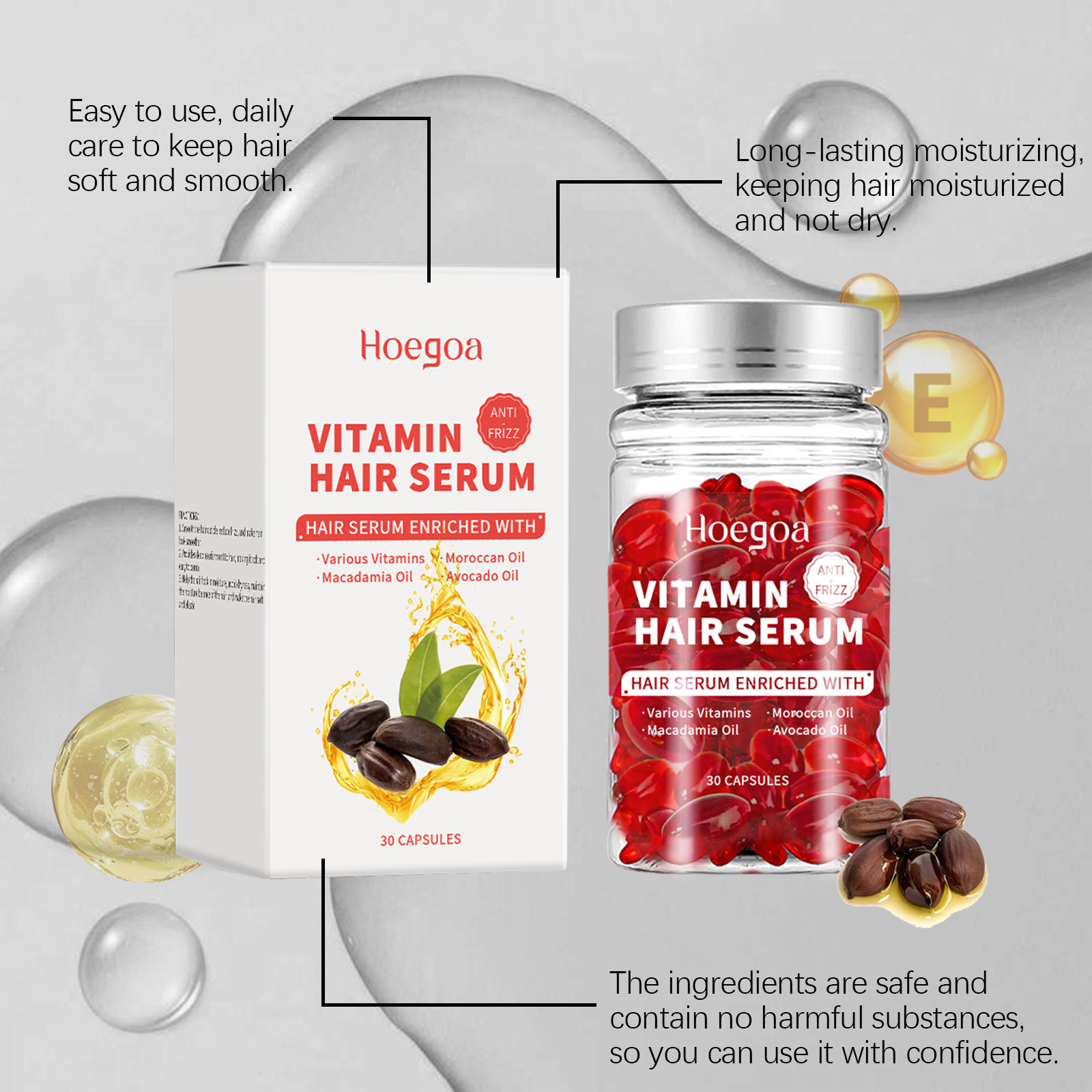 ビタミン ヘアケア セラム カプセル 再成長促進 オイルコン - Hair Care Products のレビューと価格